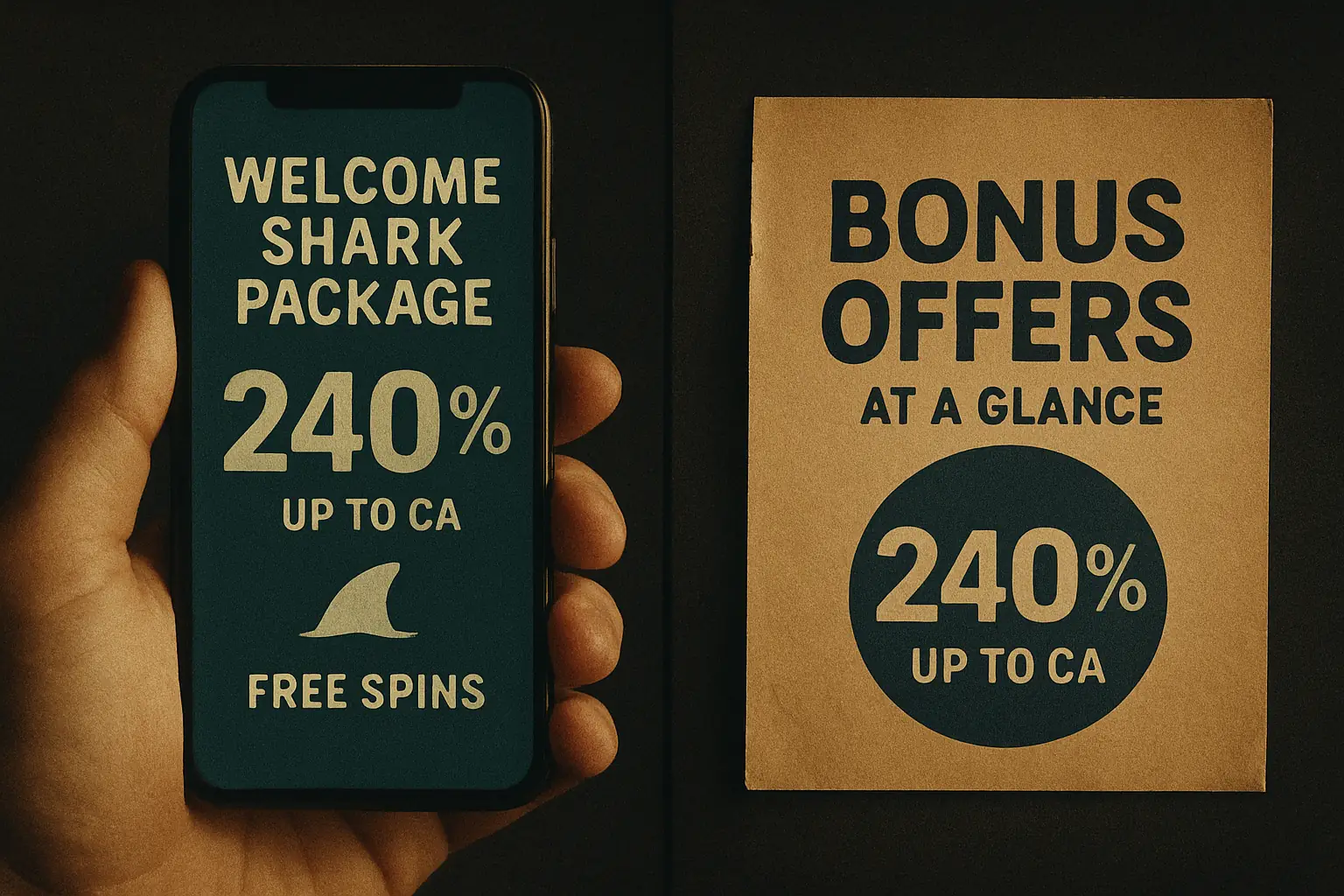 Winshark Casino Bonus Offers for Canada visual guide for Winshark Casino